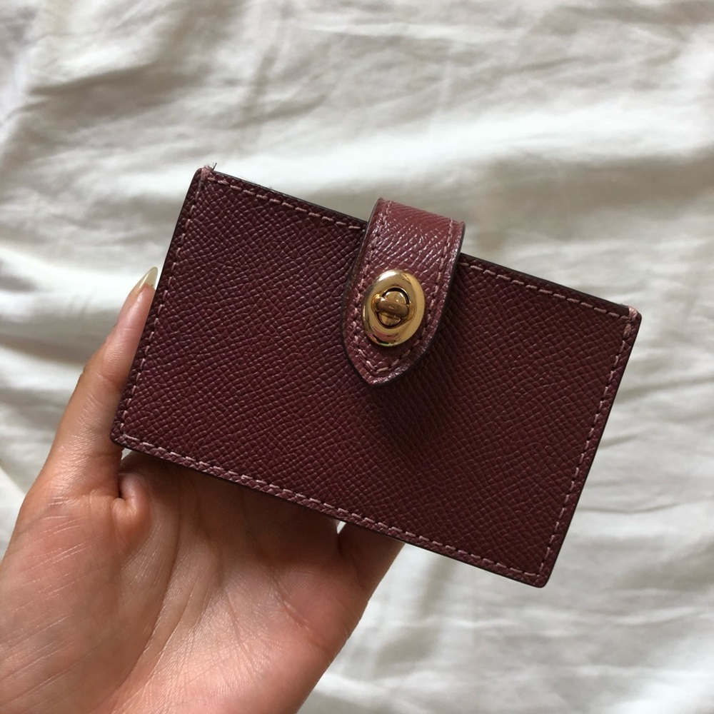 Coach Leather Accordion Card Case